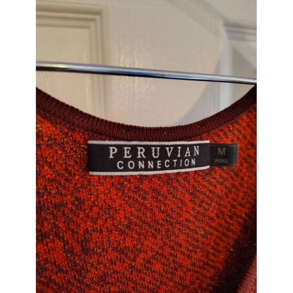 Peruvian Connection Women's M Collection Red   V-Neck Sleeveless Mermaid Dress - Picture 9 of 14